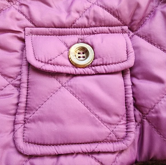 DOG Coat EAST SIDE COLLECTION Nylon & Furry Baby Animal Purple Jacket Coat NWT's - Picture 6 of 16